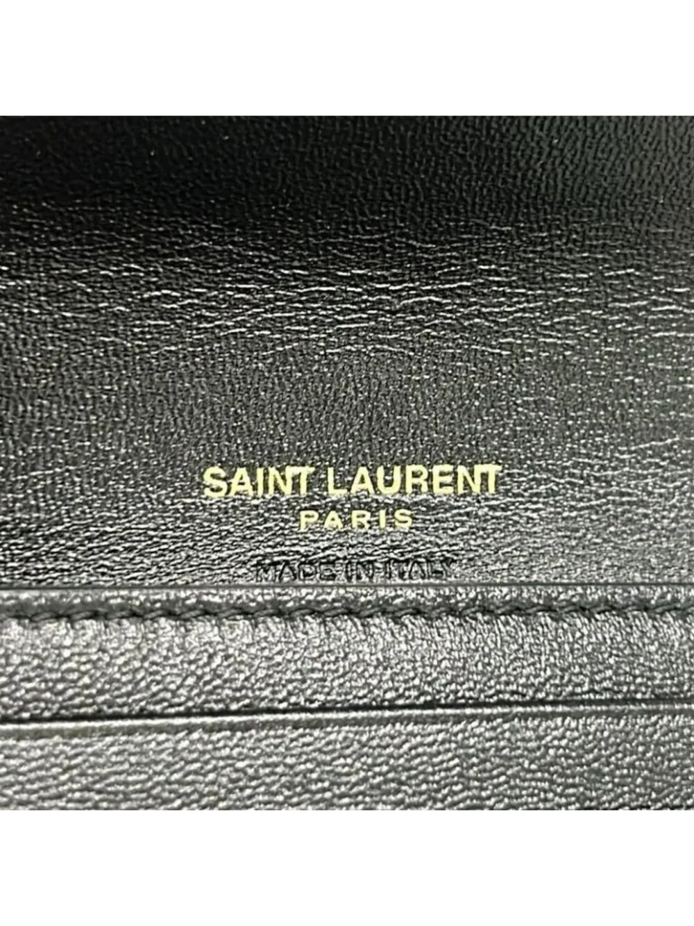 Saint Laurent Paris Trifold Wallet Cassandra Multi Fold Black Ysllogo Leather - Picture 6 of 12